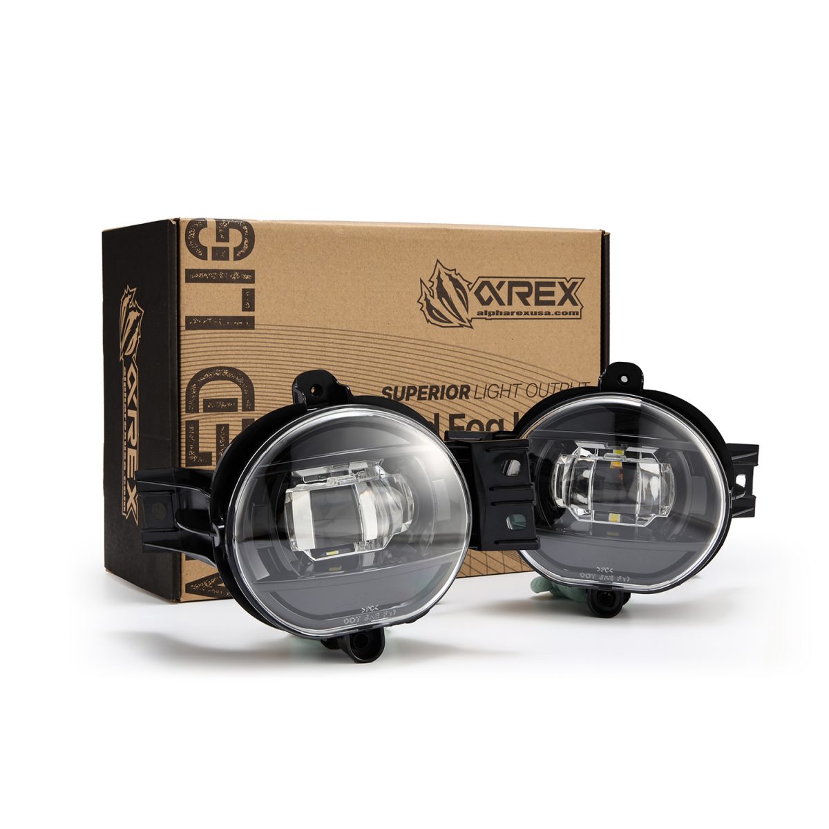 Alpharex 02-08 Dodge Ram 1500/03-09 Ram 2500/3500 DoubleTap Dual Color LED Proj Fog Lights - Wt/Ambr - 210005