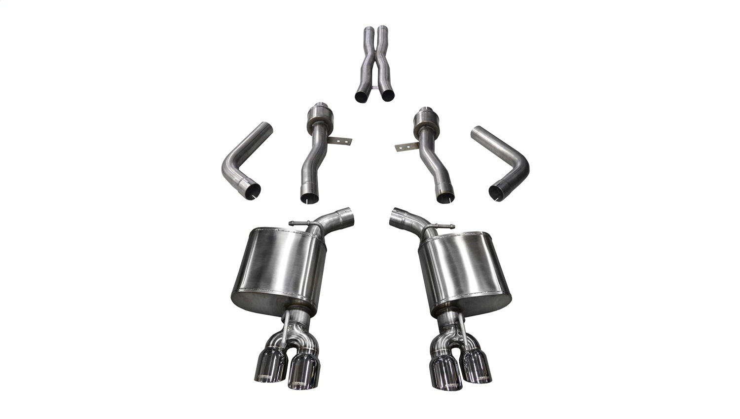 Corsa 2017-2023 Dodge Challenger 5.7L V8 Sport Cat-Back Dual Rear Exit w/3.5in Polished Tips - 21005
