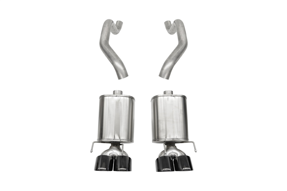 Corsa 2005-2007 Chevrolet Corvette (C6) 6.0L/6.2L Black Sport Axle-Back Exhaust w/4.5in Tips - 21009BLK