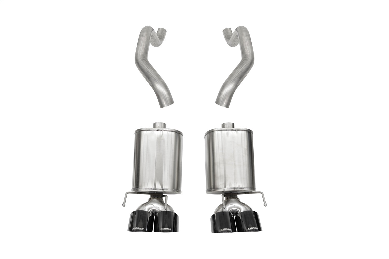 Corsa 2005-2007 Chevrolet Corvette (C6) 6.0L/6.2L Black Sport Axle-Back Exhaust w/4.5in Tips - 21009BLK