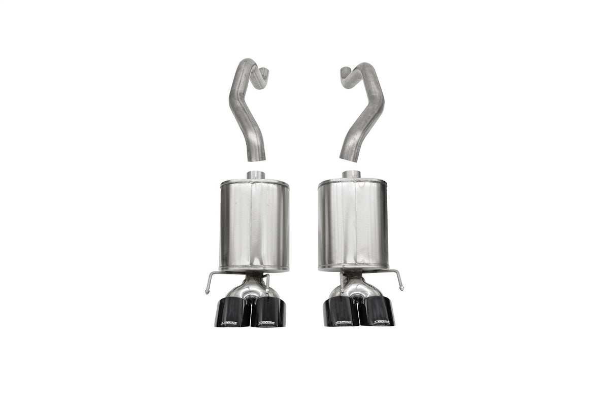 Corsa 2009-2013 Chevrolet Corvette (C6) 6.2L Black Sport Axle-Back Exhaust w/4.5in Tips - 21011BLK