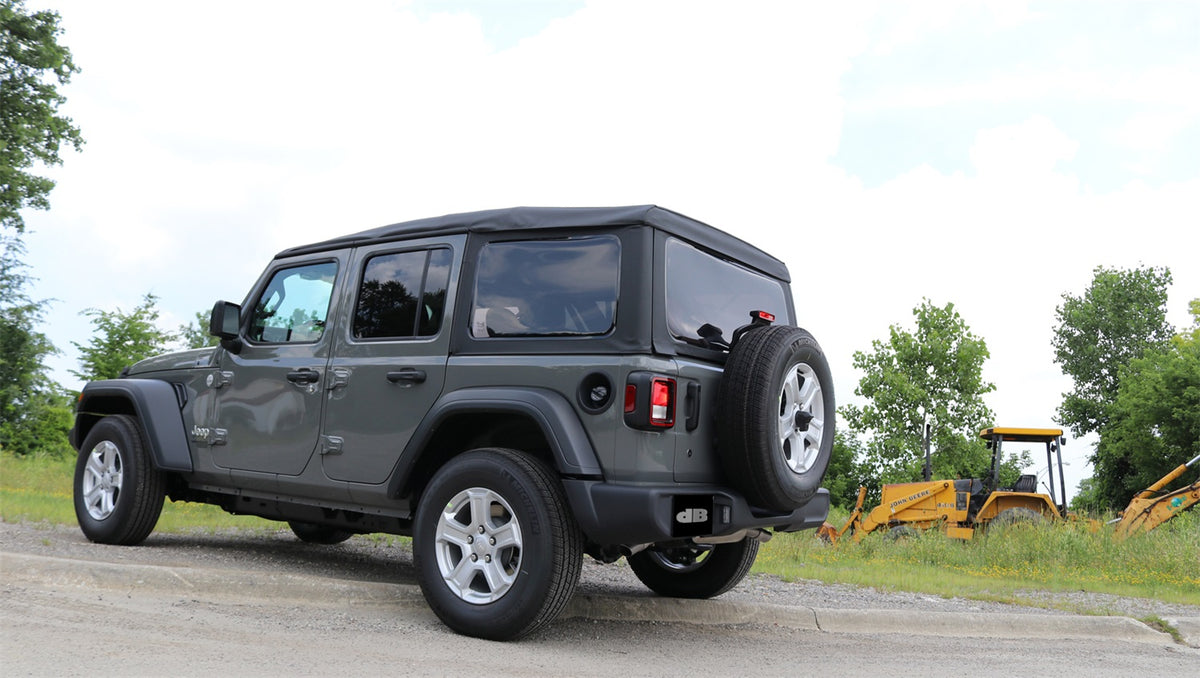 Corsa 2018-2024 Jeep Wrangler JL 2.5in Dual Rear Turn Down Exit Sport Axle-Back Exhaust - 21013