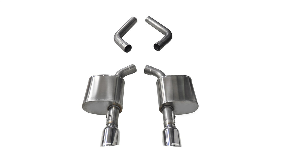 Corsa 17-20 Dodge Charger 6.4L/17-19 Dodge Charger 5.7L Polished Sport AxleBack Exhaust w/4.5in Tips - 21019