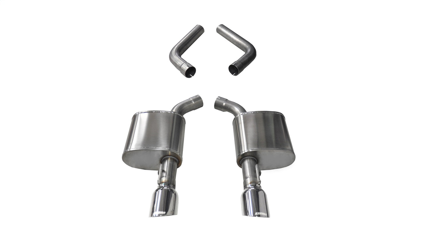 Corsa 17-20 Dodge Charger 6.4L/17-19 Dodge Charger 5.7L Polished Sport AxleBack Exhaust w/4.5in Tips - 21019