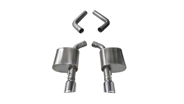 Corsa 17-20 Dodge Charger 6.4L/17-19 Dodge Charger 5.7L Polished Sport AxleBack Exhaust w/4.5in Tips - 21019
