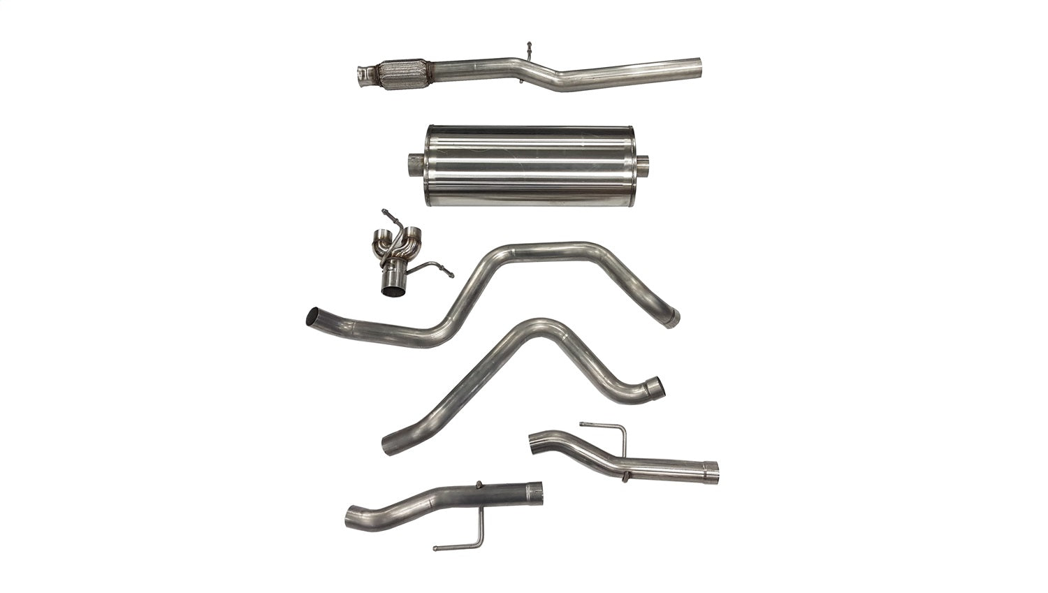 Corsa 2019-24  Silverado/Sierra 5.3L V8 3in Dual Rear Exit 157in Wheelbase Catback - Sport (NoTips) - 21043