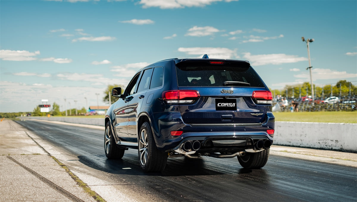 Corsa 18-20 Jeep Grand Cherokee TrackHawk 6.2L Xtreme Cat-Back Dual Rear Exit w/4.5in Polished Tips - 21052