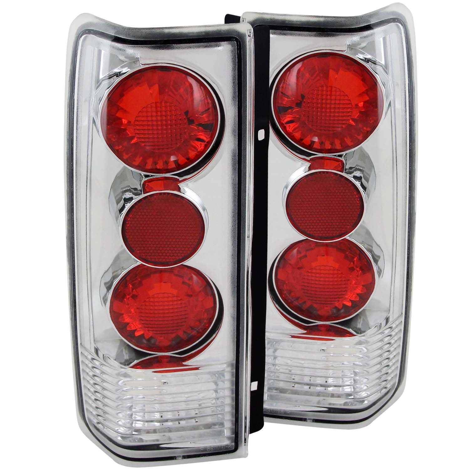 ANZO 1985-2005 Chevrolet Astro Taillights Chrome G2 - 211001 for 1985-2005 Chevrolet Astro - front view