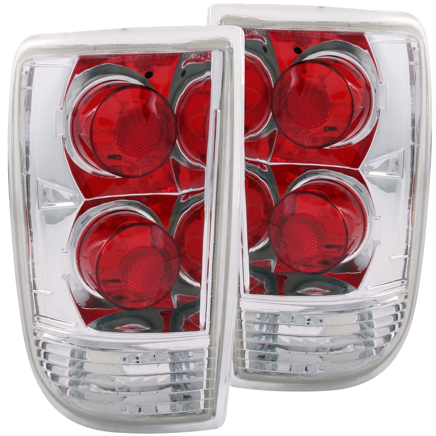 ANZO 1995-2005 Chevrolet Blazer Taillights Chrome - 211004 for 1995-2005 Chevrolet Blazer - front view