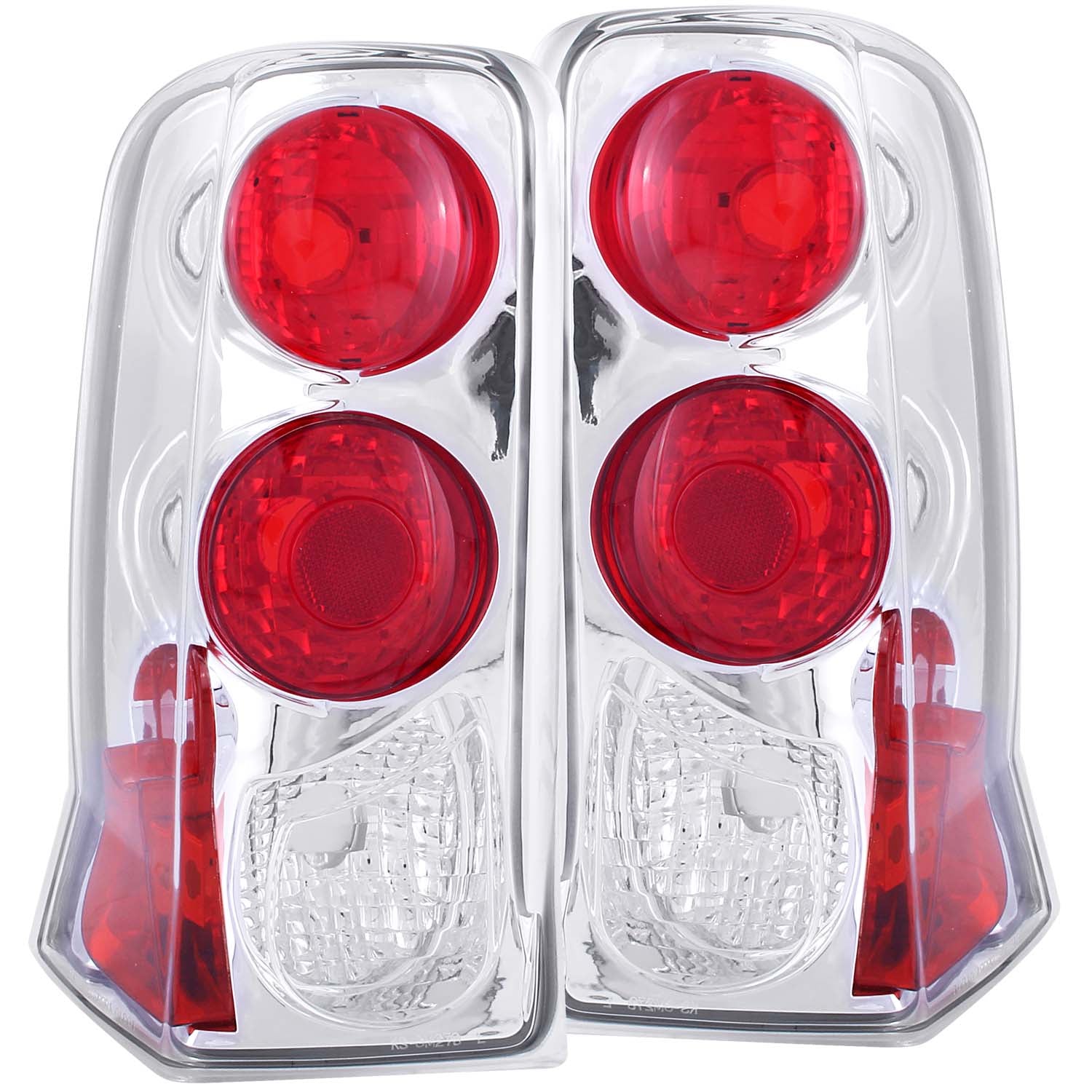 ANZO 2002-2006 Cadillac Escalade Taillights Chrome - 211011 for 2002-2006 Cadillac Escalade - front view