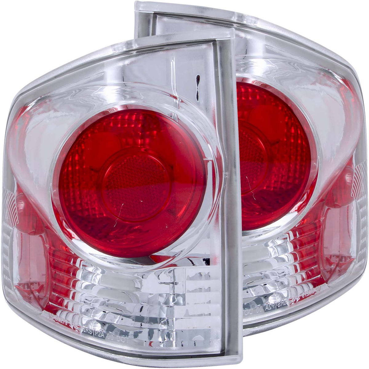 ANZO 1995-2005 Chevrolet S-10 Taillights Chrome 3D Style - 211032 for 1994-2004 Chevrolet S10 - front view