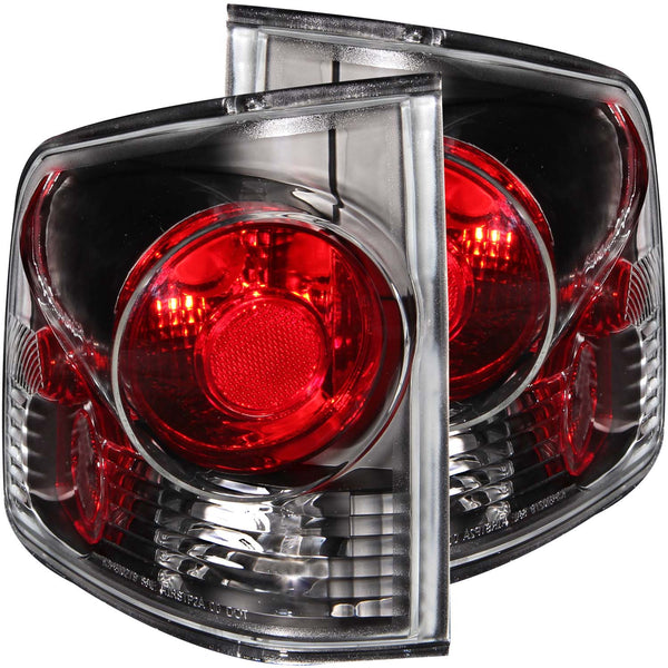 ANZO 1995-2005 Chevrolet S-10 Taillights Black 3D Style - 211034 for 1994-2004 Chevrolet S10 - front view