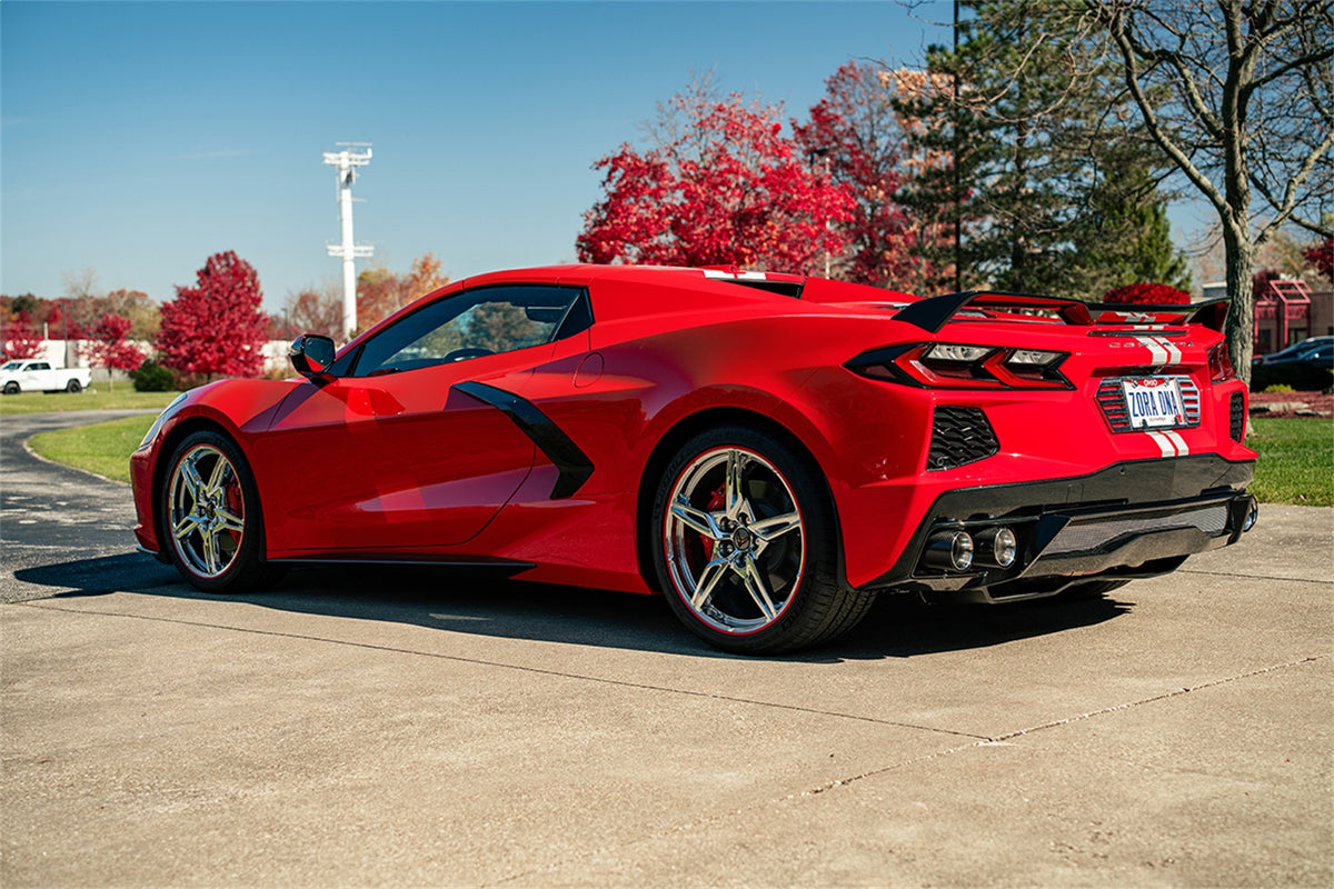 Corsa 2020-24 Chevrolet Corvette C8 RWD 3in Valved Cat-Back w/AFM w/4.5in Carbon Fiber Polished Tips - 21103CF