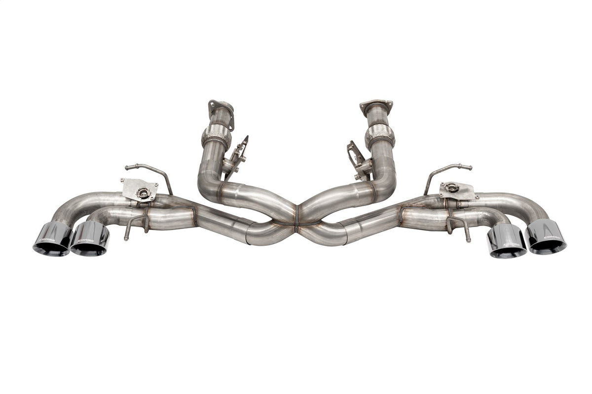 Corsa 2020-2025 Corvette C8 3in Valved Cat-Back 4.5in Pol Quad Tips - Fits Factory NPP Exhaust - 21105-1