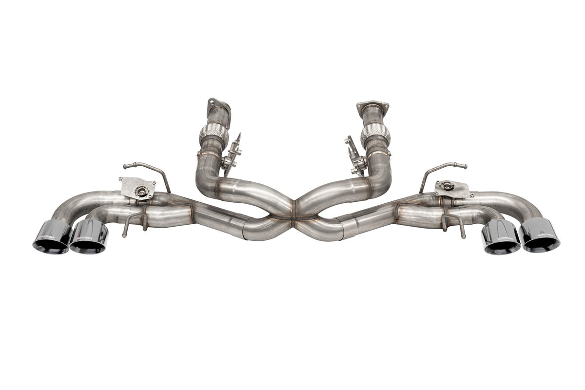 Corsa 2020-2024 Corvette C8 3in Valved Cat-Back 4.5in Pol Quad Tips - Fits Factory NPP Exhaust w/AFM - 21106