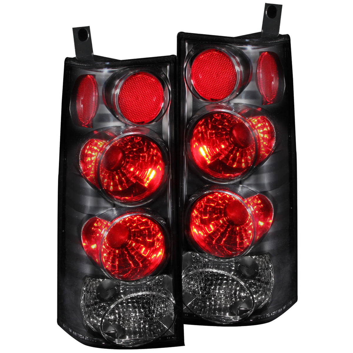 ANZO 2003-2015 Chevrolet Express Taillights Black - 211090 for 2003-2015 Chevrolet Express 2500 - front view