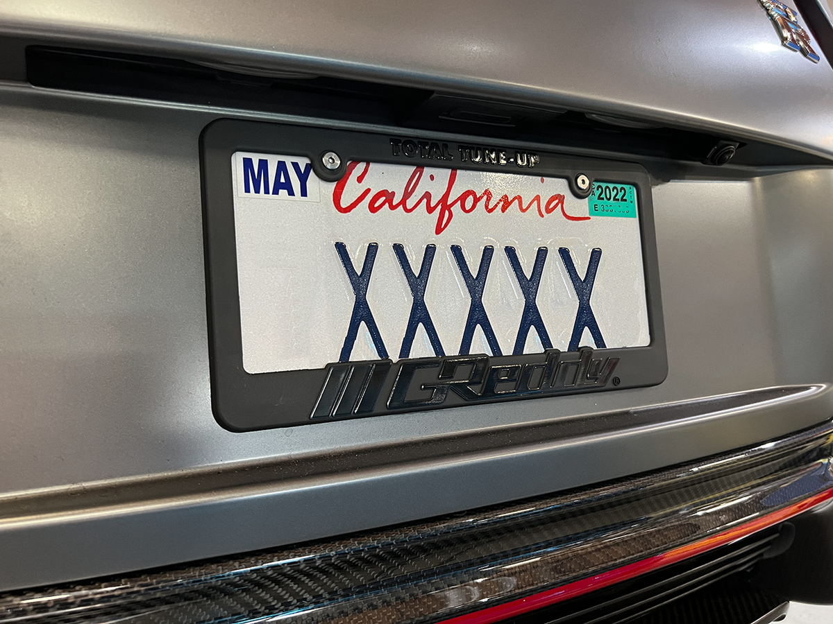 GReddy - GReddy Total Tune Up License Plate Frame - "Black-out" or "Color" - 21112001