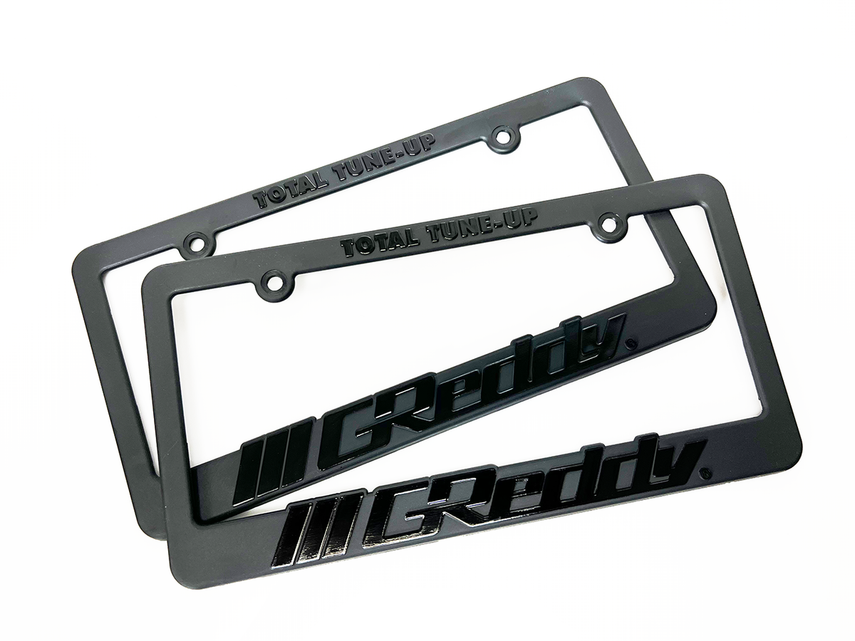 GReddy - GReddy Total Tune Up License Plate Frame - "Black-out" or "Color" - 21112000