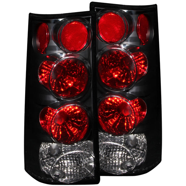 ANZO 1996-2002 Gmc Savana Taillights Black - 211148 for 1996-2002 Chevrolet Express 1500 - front view