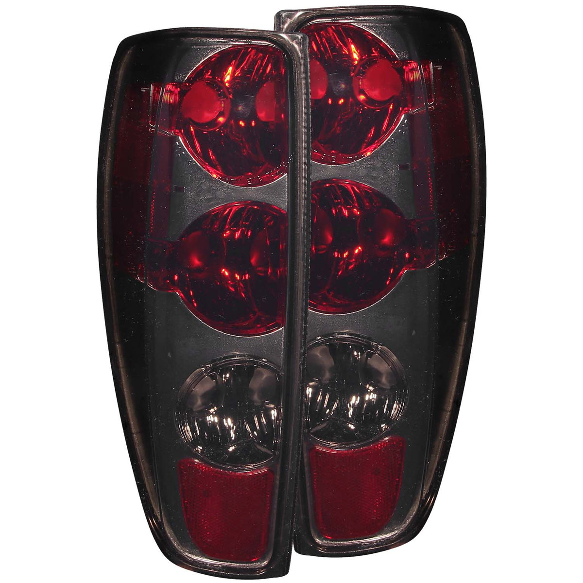 ANZO 2004-2012 Chevrolet Colorado Taillights Red/Smoke - 211152 for 2004-2012 Chevrolet Colorado - front view