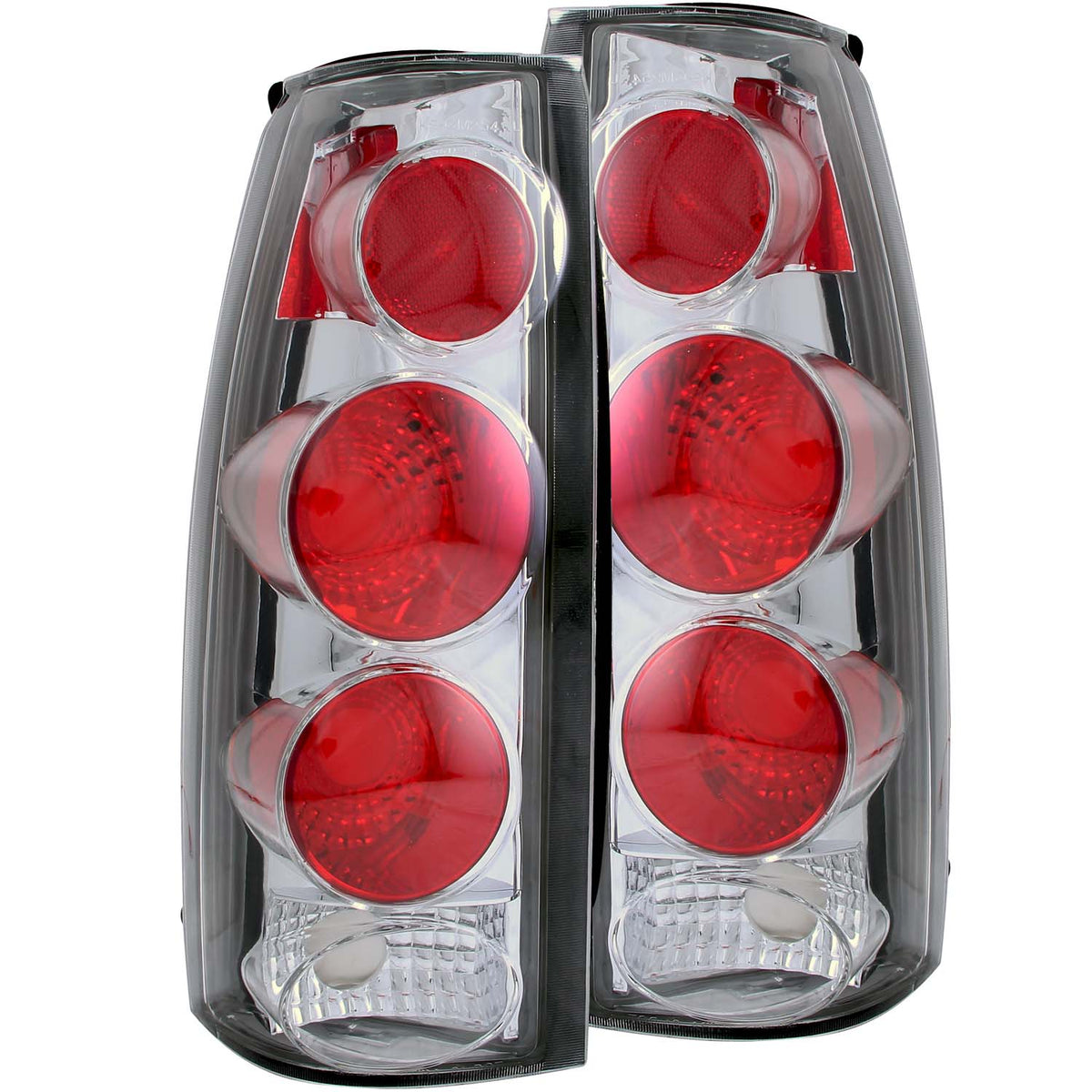 ANZO 1999-2000 Cadillac Escalade Taillights Smoke 3D Style - 211155 for 1988-2000 Chevrolet C3500 - front view