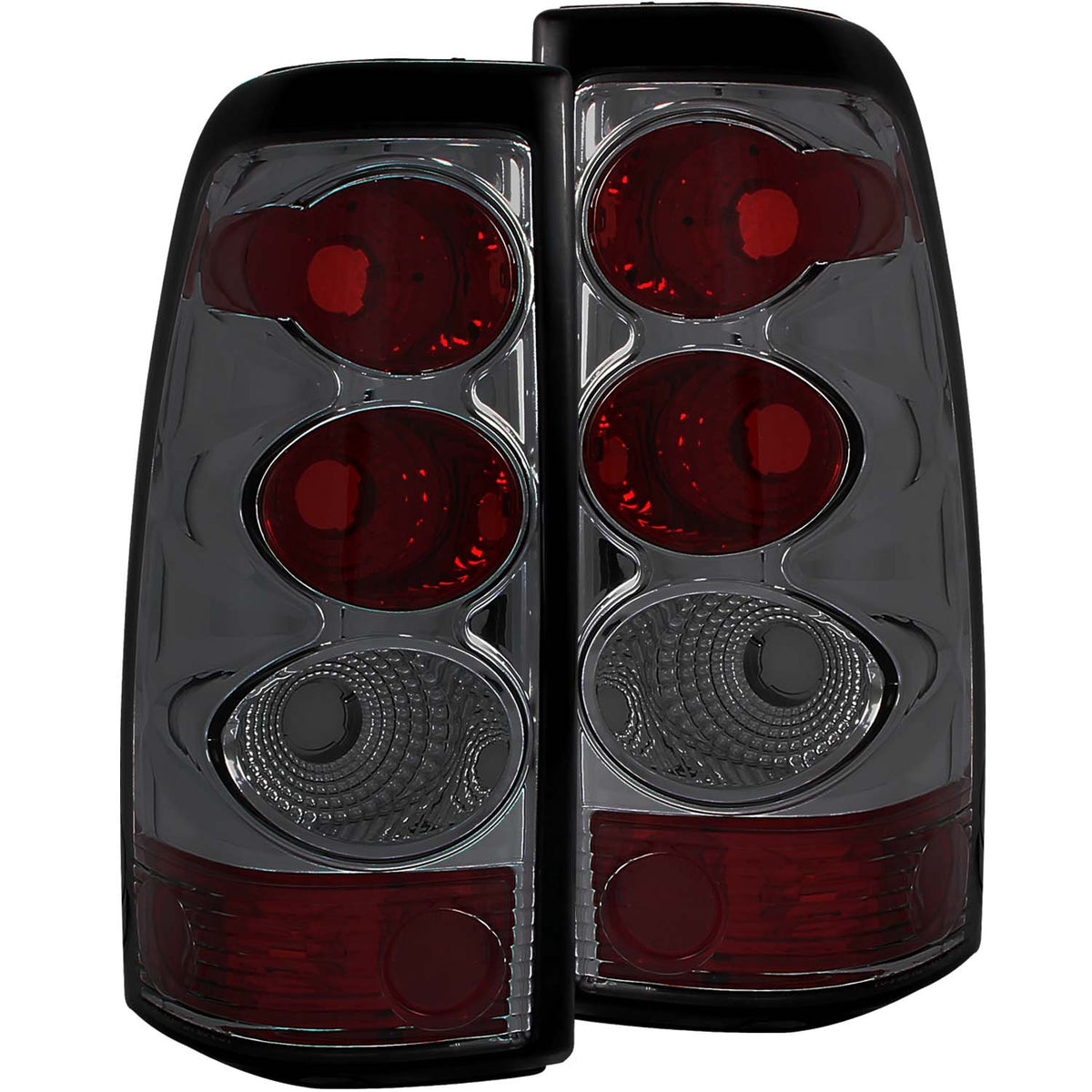 ANZO 2003-2006 Chevrolet Silverado 1500 Taillights Smoke - 211159 for 2003-2007 Chevrolet Silverado 1500 - front view