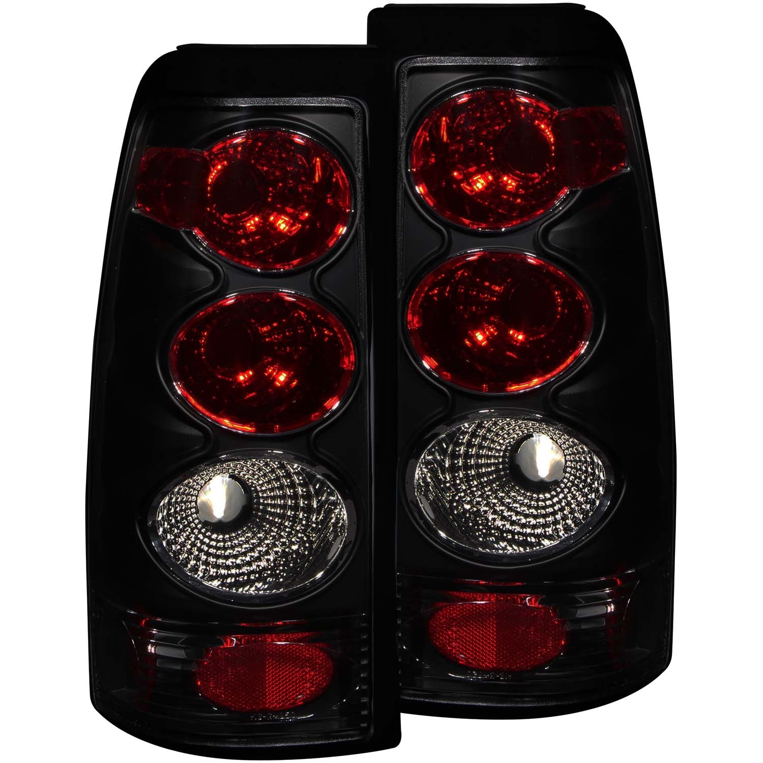 ANZO 1999-2002 Chevrolet Silverado 1500 Taillights Dark Smoke - 211160 for 1999-2007 GMC Sierra 1500 - front view