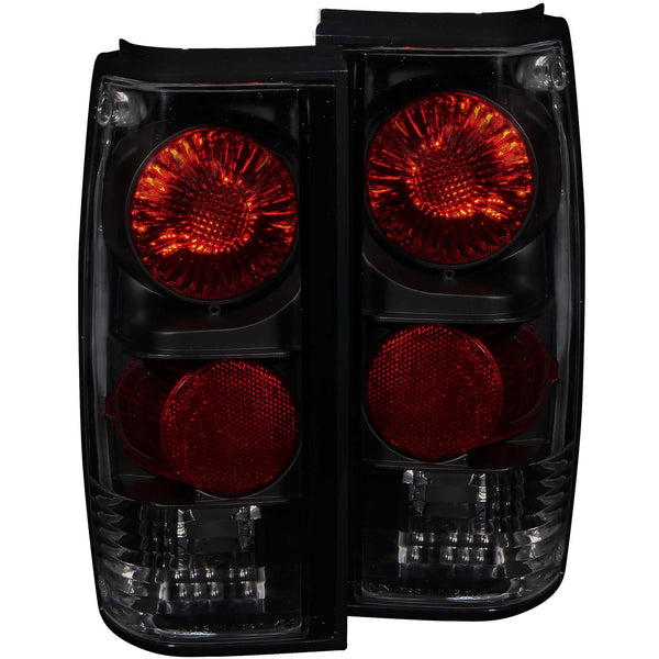 ANZO 1982-1994 Chevrolet S-10 Taillights Dark Smoke - 211163 for 1982-1994 Chevrolet S10 - front view