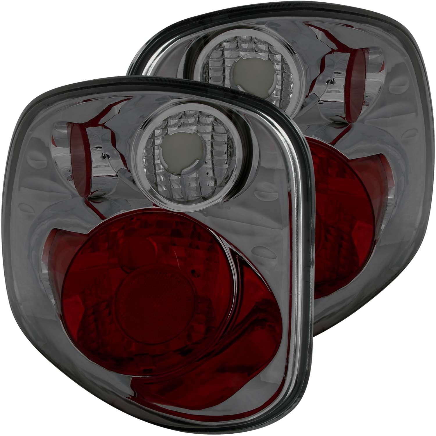 ANZO 2001-2003 Ford F-150 Taillights Smoke G2 - 211175 for 2001-2004 Ford F 150 - front view