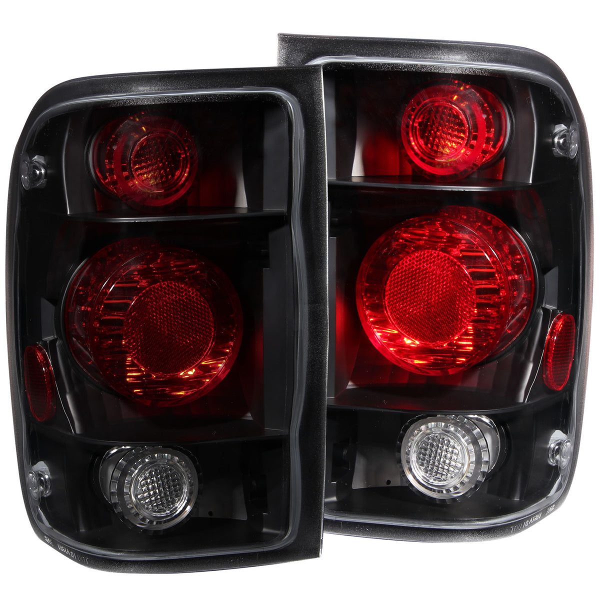ANZO 1998-2000 Ford Ranger Taillights Dark Smoke G2 - 211178 for 1998-2000 Ford Ranger - front view