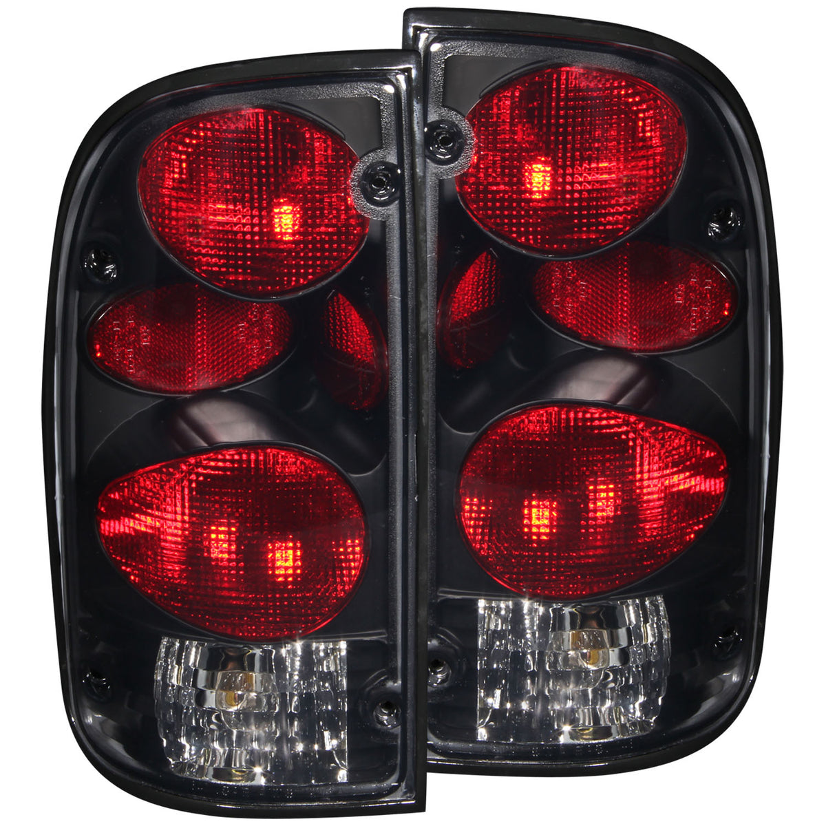 ANZO 1995-2000 Toyota Tacoma Taillights Dark Smoke G2 - 211180 for 1995-2000 Toyota Tacoma - front view