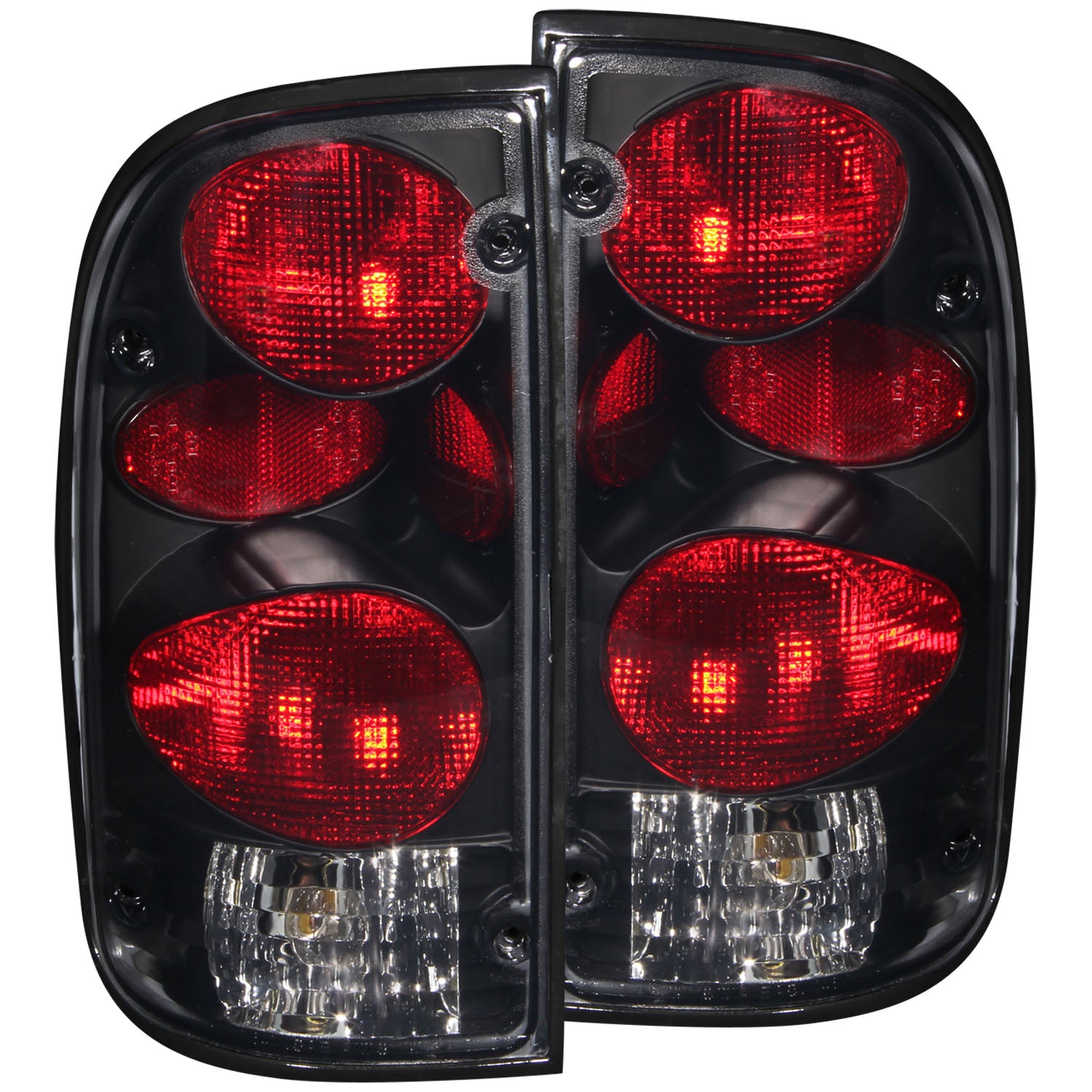 ANZO 1995-2000 Toyota Tacoma Taillights Dark Smoke G2 - 211180 for 1995-2000 Toyota Tacoma - front view