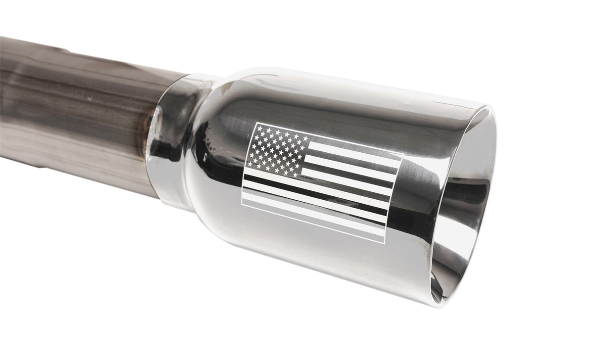 Corsa 2007-2018 Jeep Wrangler JKU 3.6L/3.8L 2.75in Sport Cat-Back Exhaust w/ 4in American Flag Tips - 21122USA