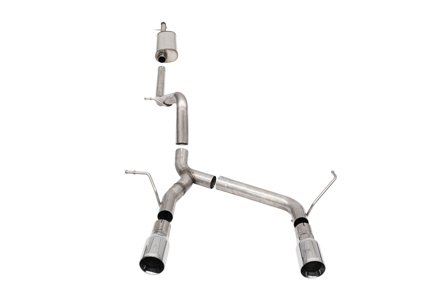 Corsa 2007-2018 Jeep Wrangler JKU 3.6L Sport 2.75in Cat-Back Exhaust w/ Single 4in Tips - 21122