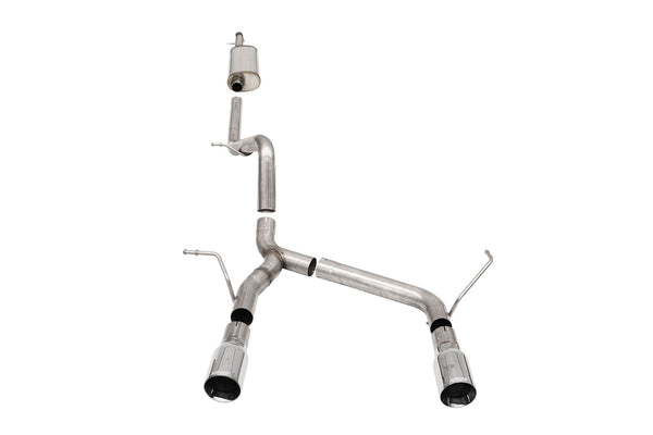 Corsa 2007-2018 Jeep Wrangler JKU 3.6L Sport 2.75in Cat-Back Exhaust w/ Single 4in Tips - 21122