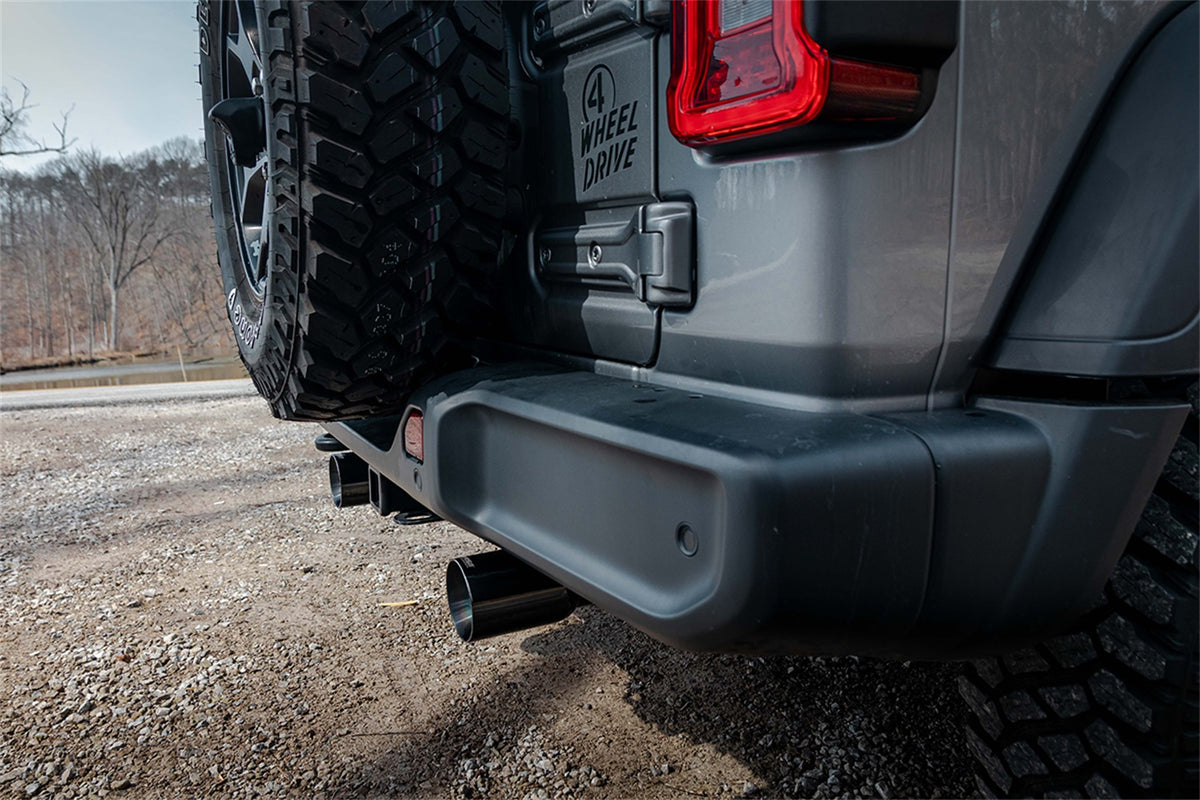 Corsa 2018-2024 Jeep Wrangler JLU 3.6L 2.75in Sport Cat-Back Exhaust w/ 4in Black Tips - 21124BLK