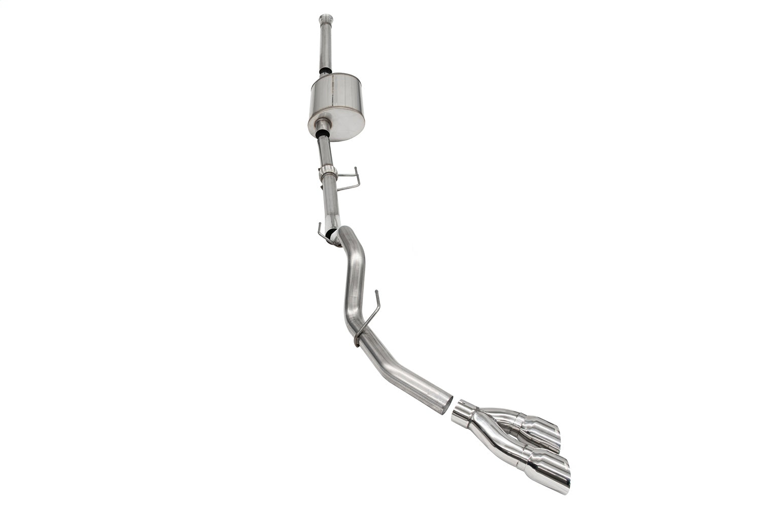 Corsa 2021-2024 Ford F-150 SuperCrew/6.5in Bed 3.5L V6 Sport Cat-Back Single Side Exit-Polished - 21169
