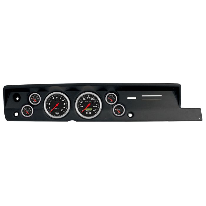 Autometer 67-69 Plymouth Cuda w/ Heat Direct Fit 6 Gauge Dash Kit (5in x2 & 2 1/16in x4) - 2118-11