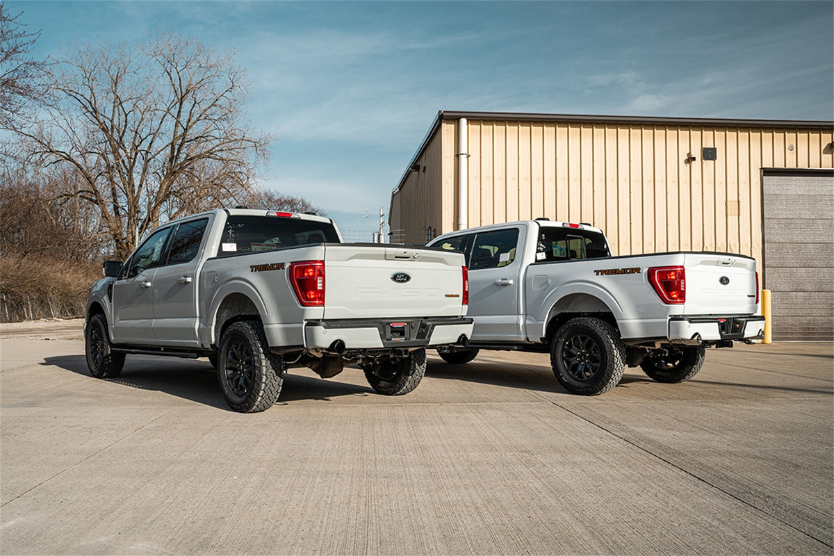Corsa 2021-2023 Ford F-150 SuperCrew/5.5ft Bed 5.0L V8 Xtreme Cat-Back Dual Rear Exit-Black PVD - 21183BLK