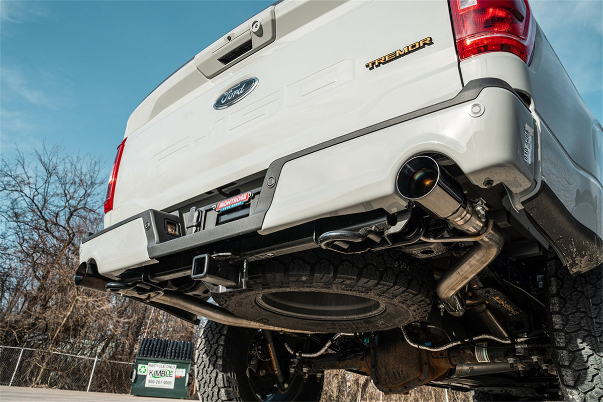 Corsa 2021-2023 Ford F-150 SuperCrew/5.5ft Bed 3.5L V6 Sport Cat-Back Dual Rear Exit-Black PVD - 21185BLK