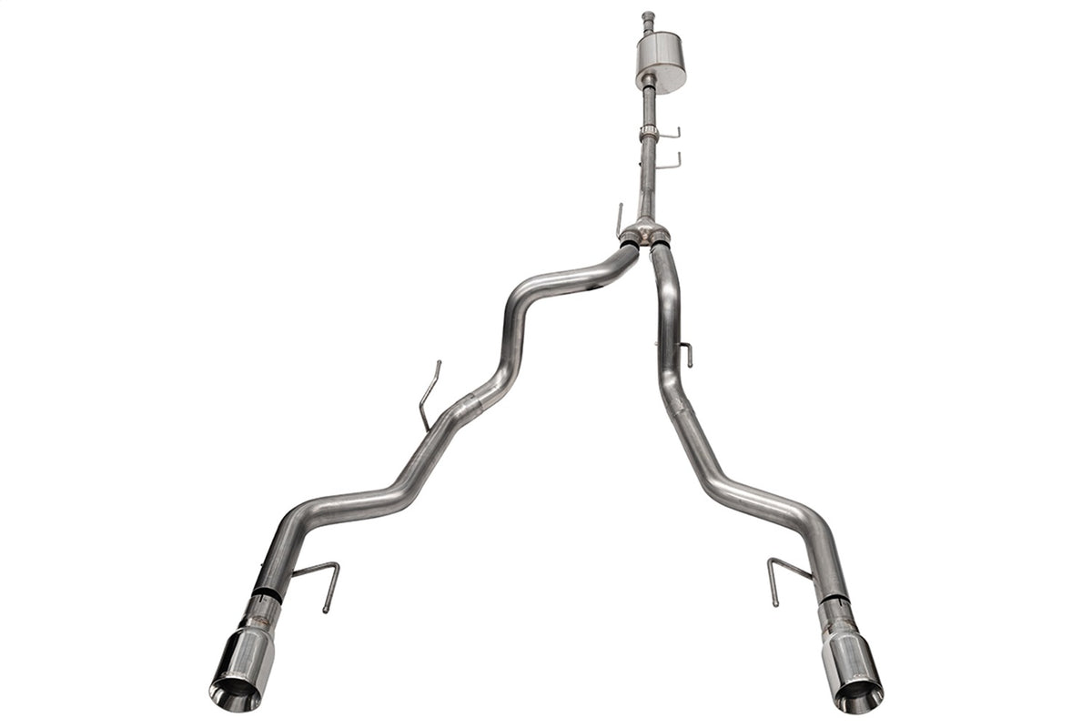 Corsa 2021-2024 2023 Ford F-150 SuperCrew/5.5ft Bed 3.5L V6 Sport Cat-Back Dual Rear Exit-Polished - 21185