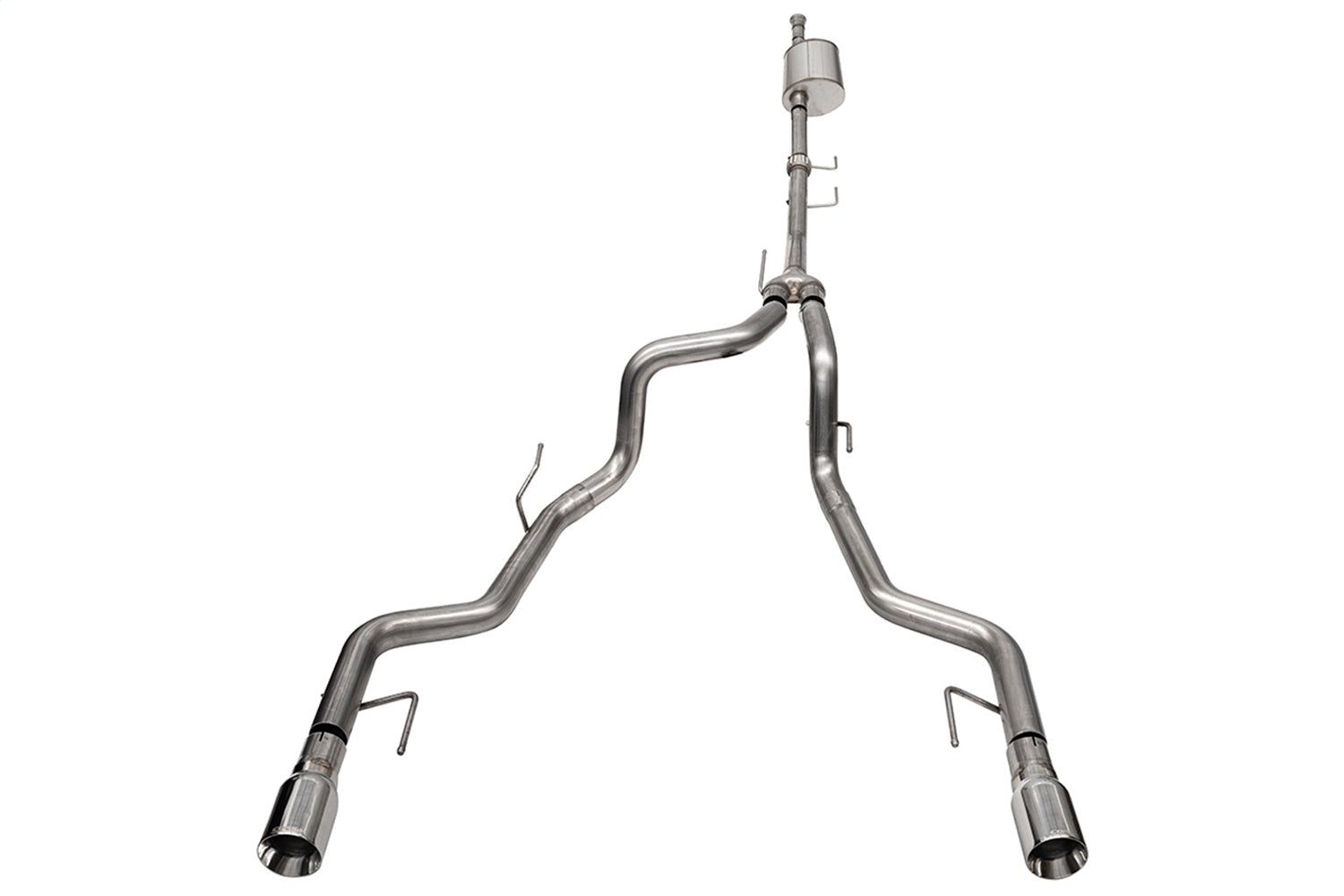 Corsa 2021-2024 2023 Ford F-150 SuperCrew/5.5ft Bed 3.5L V6 Sport Cat-Back Dual Rear Exit-Polished - 21185