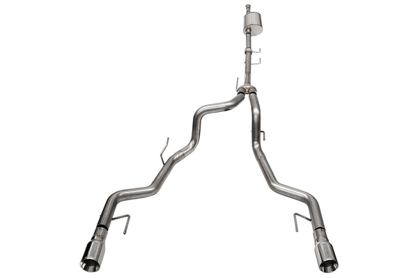Corsa 2021-2024 2023 Ford F-150 SuperCrew/5.5ft Bed 3.5L V6 Sport Cat-Back Dual Rear Exit-Polished - 21185