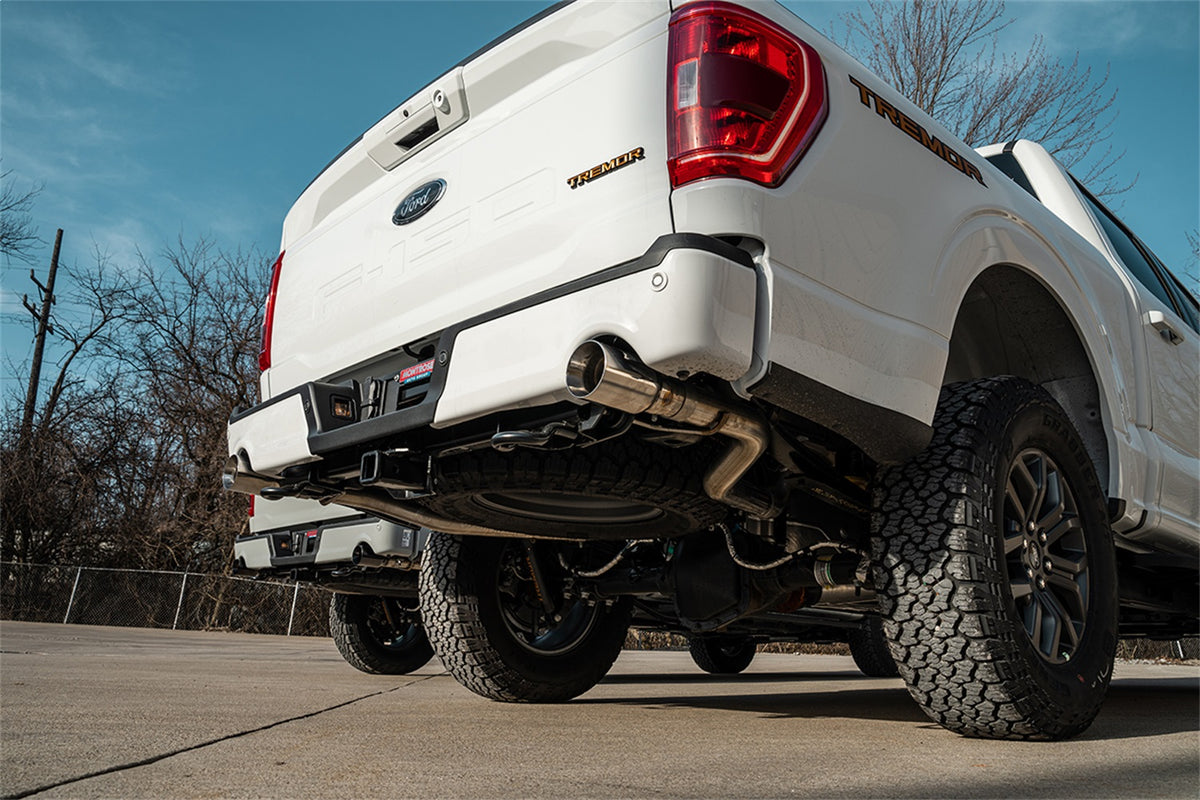 Corsa 2021-2024 2023 Ford F-150 SuperCrew/5.5ft Bed 3.5L V6 Sport Cat-Back Dual Rear Exit-Polished - 21185