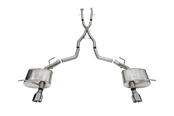 Corsa 11-23 Dodge Durango Xtreme 2.5in Cat-Back Dual Rear Exit w/ Single 4.5in Polished Tips - 21186