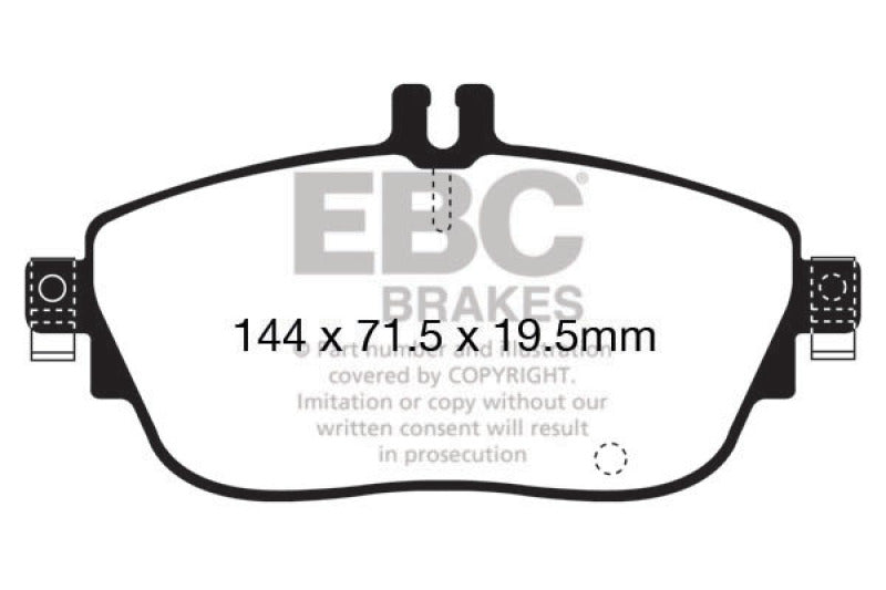 EBC 13+ Mercedes-Benz CLA250 2.0 Turbo Yellowstuff Front Brake Pads - DP42165R
