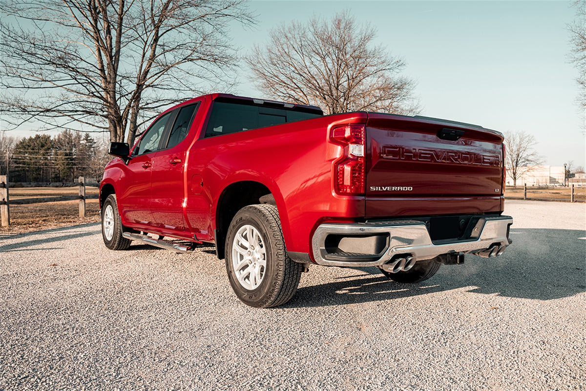 Corsa 2019-2024 GMC Sierra 1500 Cat-Back Dual Rear Exit with Twin 4in Polished Pro-Series Tips - 21201