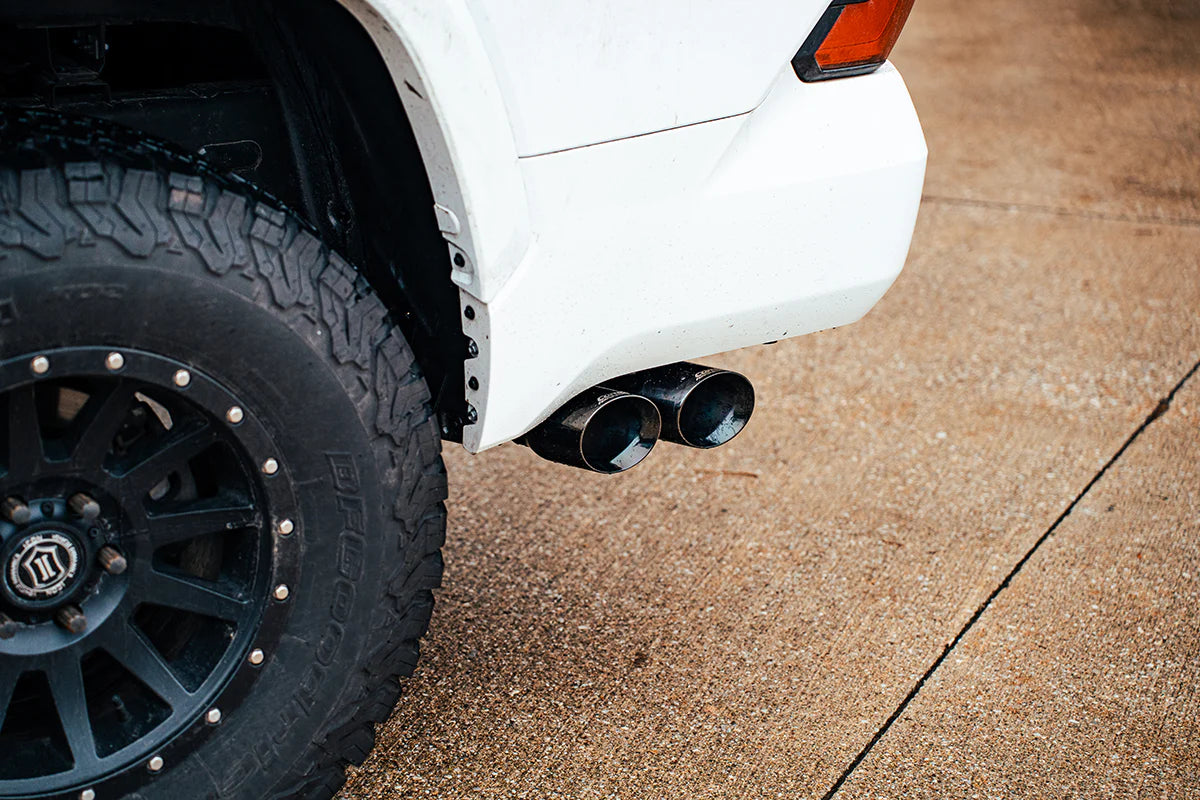 Corsa 22+ Toyota Tundra 4WD 3in Sport Cat-Back Side Exit Exhaust System w/ Twin 4in BlackPVD Tips - 21245BLK