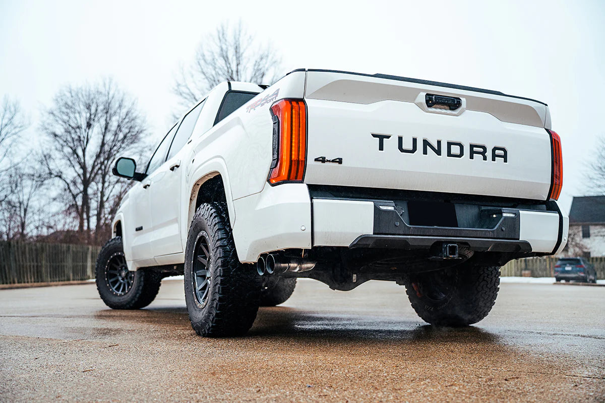 Corsa 22+ Toyota Tundra 4WD 3in Sport Cat-Back Side Exit Exhaust System w/ Twin 4in BlackPVD Tips - 21245BLK