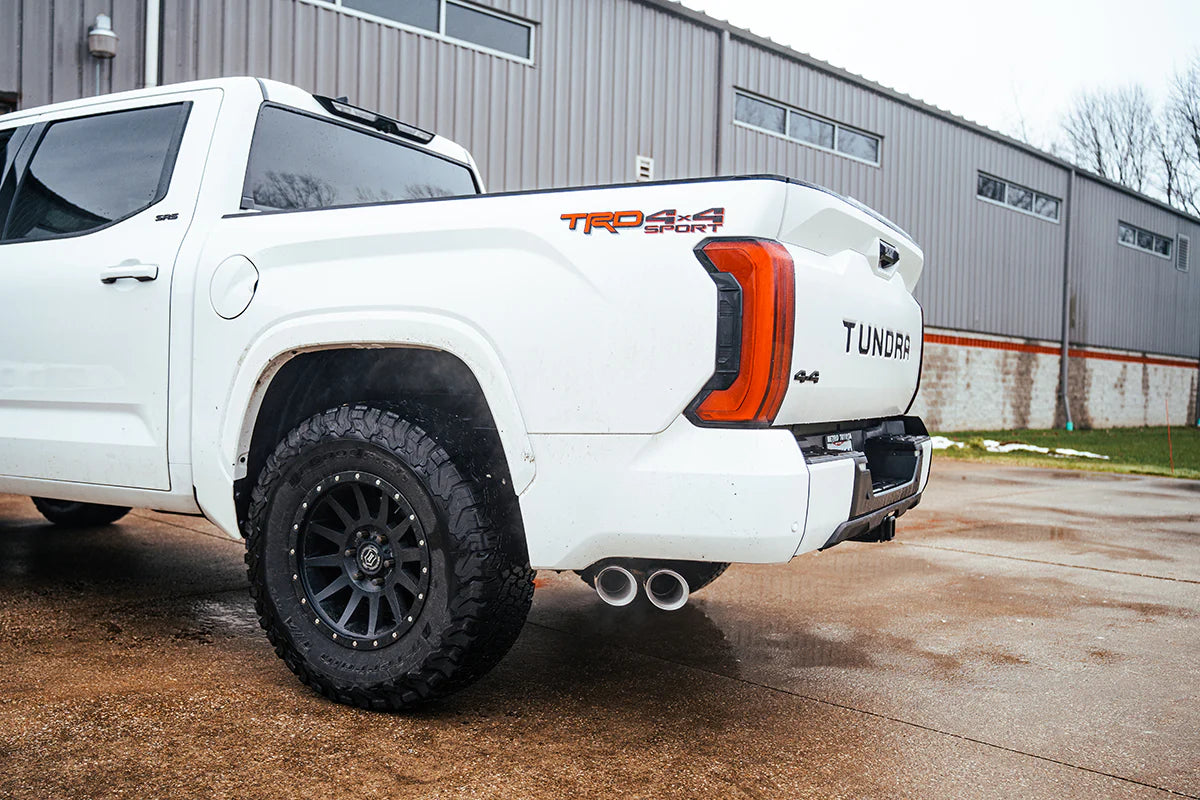Corsa 22+ Toyota Tundra 4WD 3in Sport Cat-Back Side Exit Exhaust System w/ Twin 4in Polished Tips - 21245
